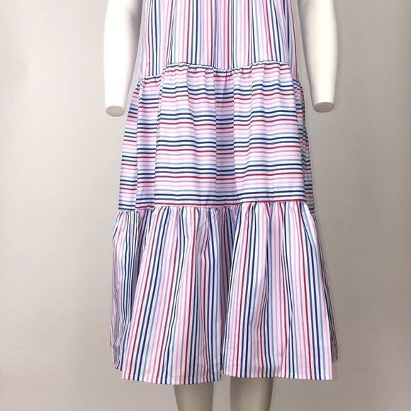 ZARA STRIPES MAXI DRESS HALTER - Picture 9 of 10